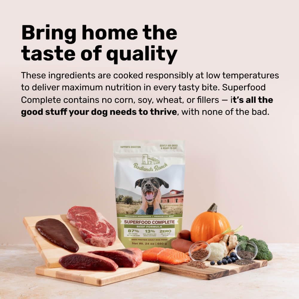 BADLANDS RANCH emballage ferme et sachet refermable pour la fraîcheur.