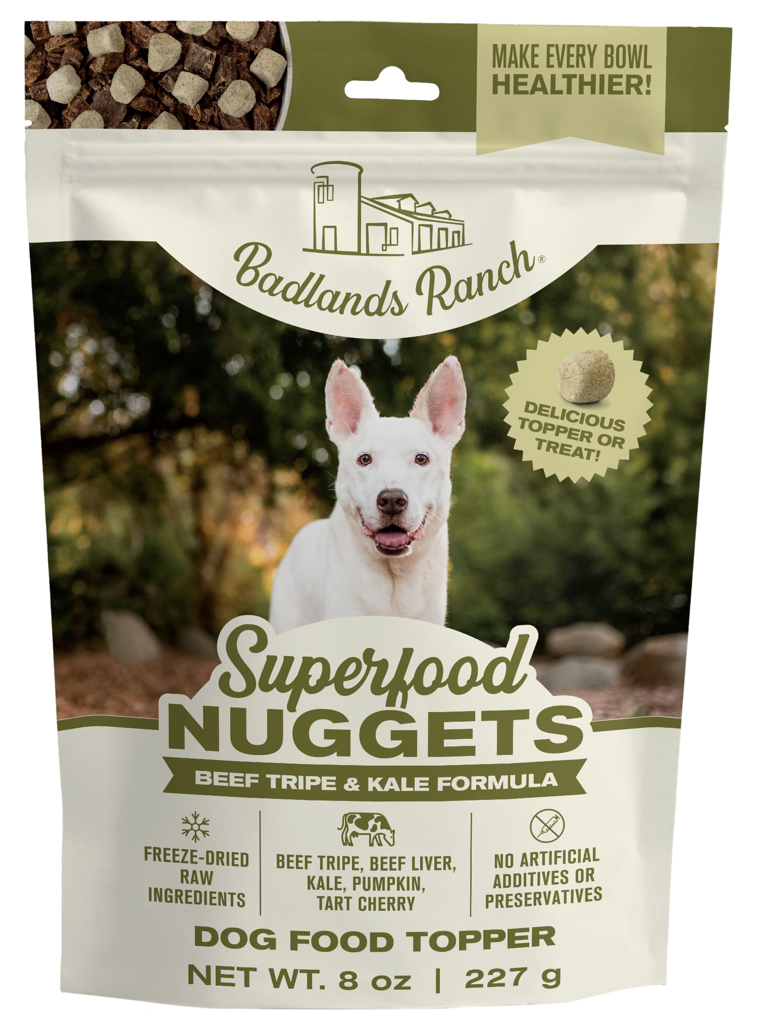 BADLANDS RANCH Superfood Nuggets emballage pratique pour conserver fraîcheur et dosage