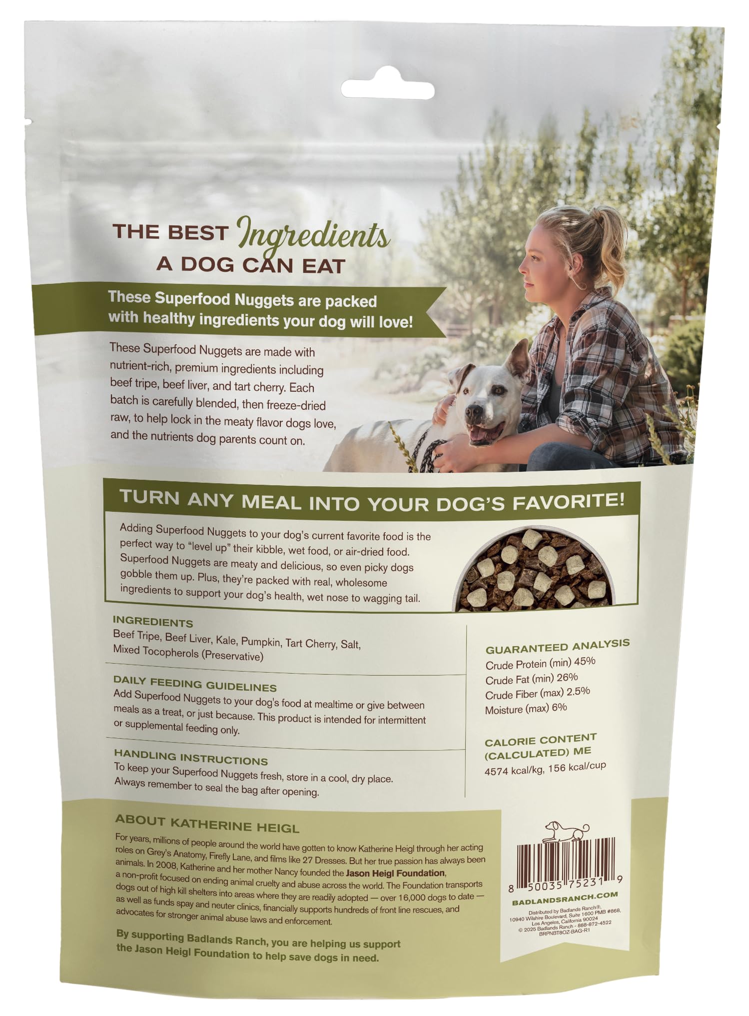 BADLANDS RANCH Superfood Nuggets sac refermable pratique à stocker et transporter