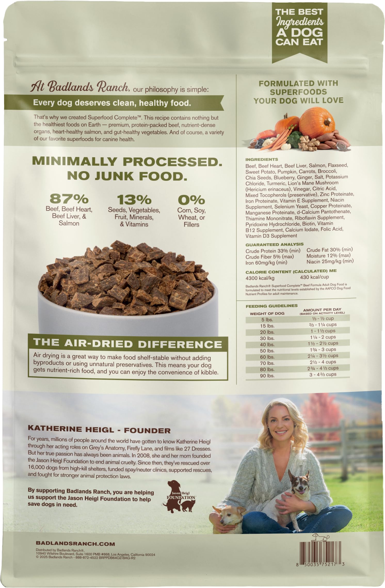 BADLANDS RANCH paquets multiples pratiques pour une nutrition constante.