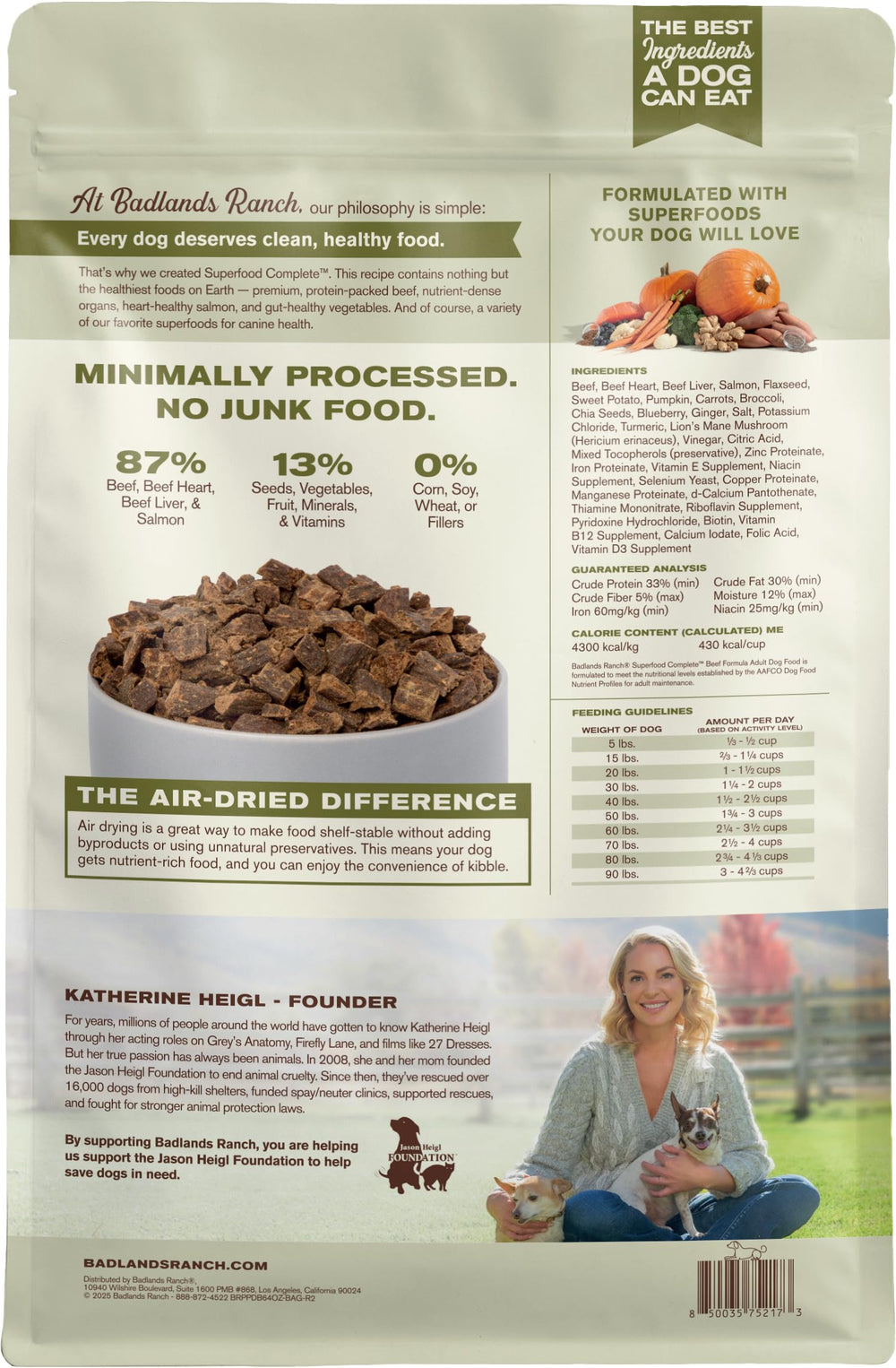 BADLANDS RANCH paquets multiples pratiques pour une nutrition constante.