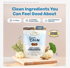 Badlands Ranch Super Calm ingrédients premium en gros plan.