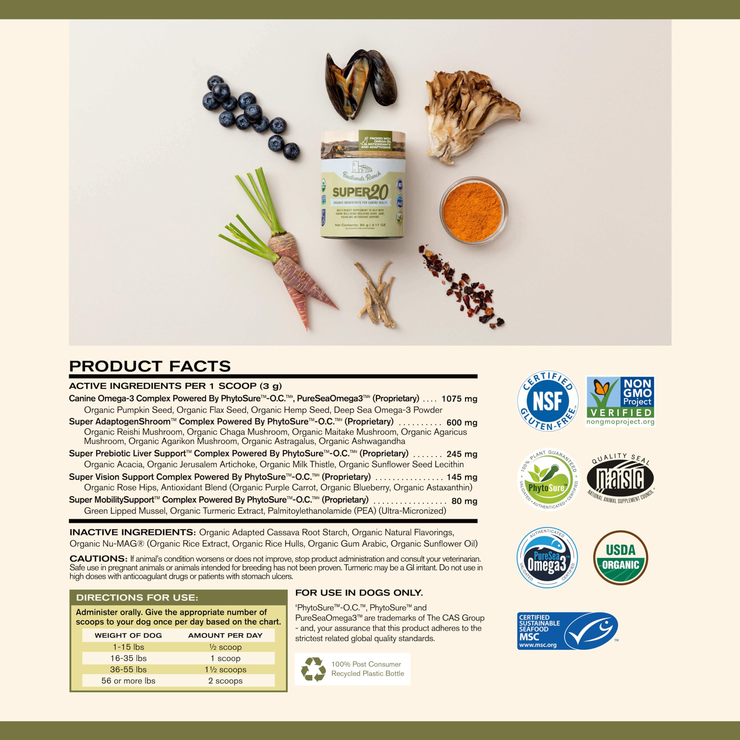 Badlands Ranch Super20 – extraits-champignons: soutien potentiel à la mobilité