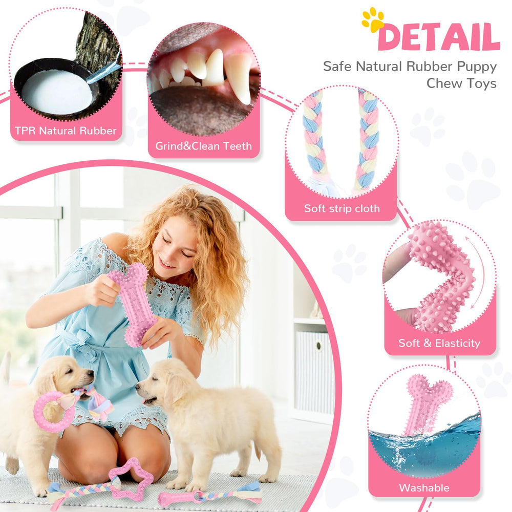 BAEJMJK corde-jouet-rose-1: corde robuste pour jeux interactifs et dentition.