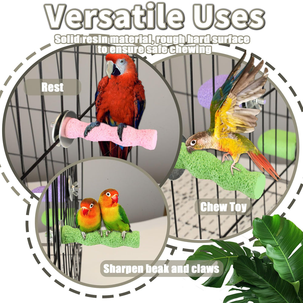 Baeruuss perchoirs-jouets-petits-oiseaux: stimule le grignotage et l’exploration sûre.