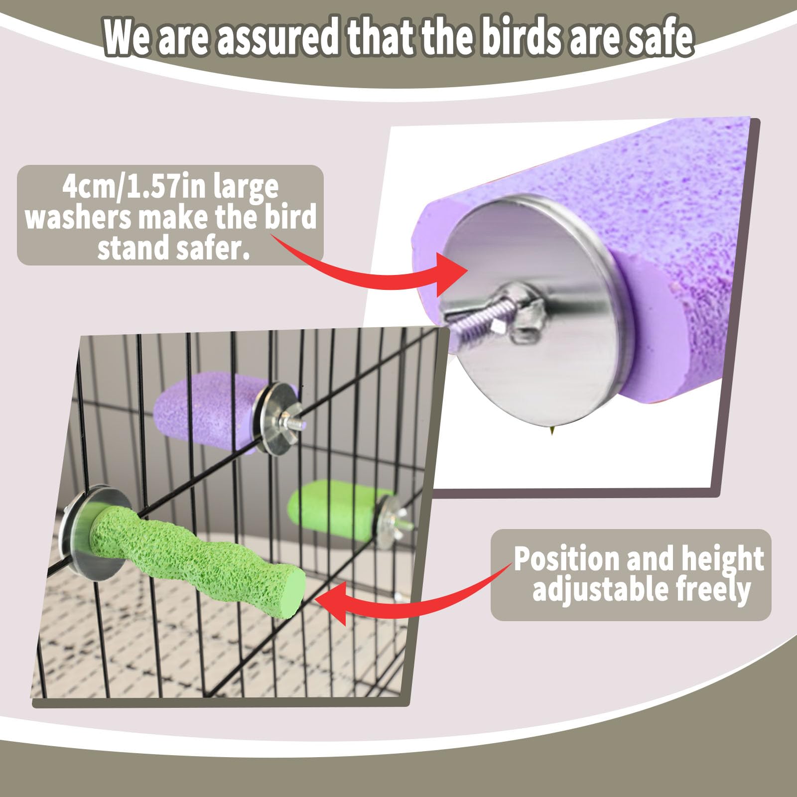 Baeruuss securite-bien-etre-oiseaux: aide à l’entretien des griffes et du bec.