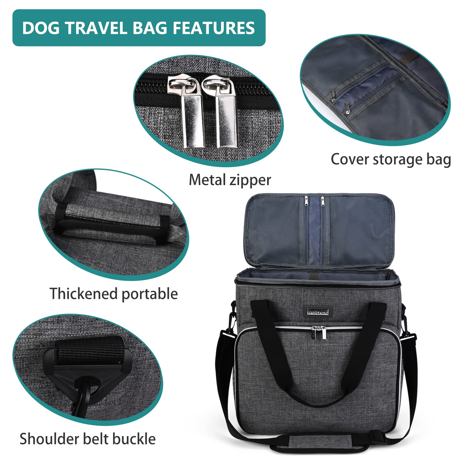 Sac BAGLHER, organisation optimisée avec poches et séparateurs.