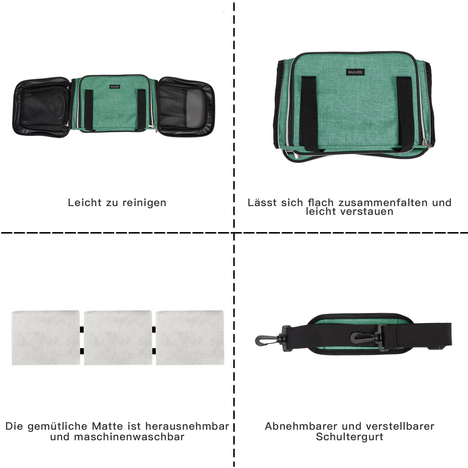 Fermeture auto-verrouillable Baglher, sécurité renforcée pendant le voyage.