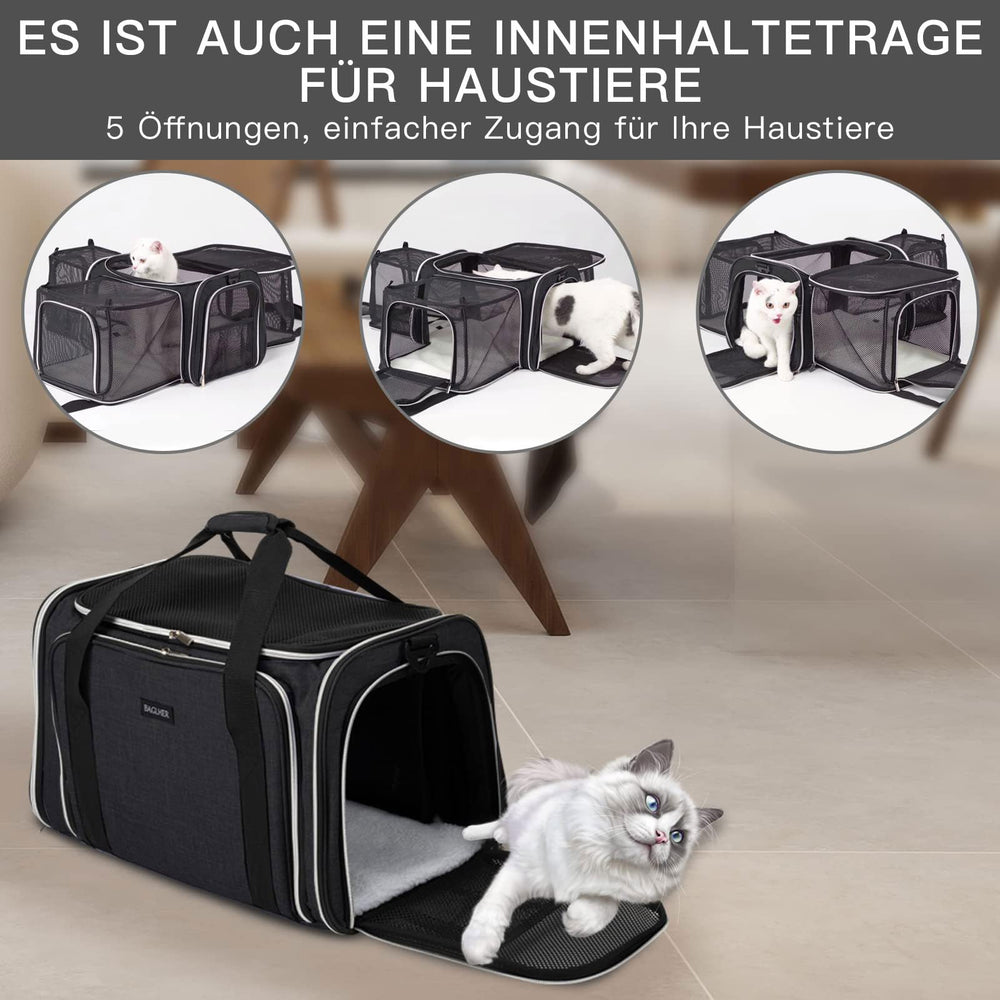BAGLHER porte-chat transport portable, maniable pour les déplacements.