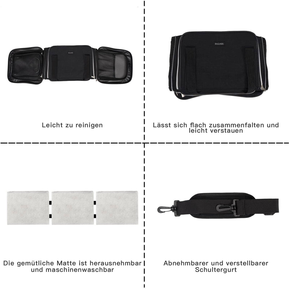 BAGLHER porte-chat sangles épaule réglables, transport pratique.