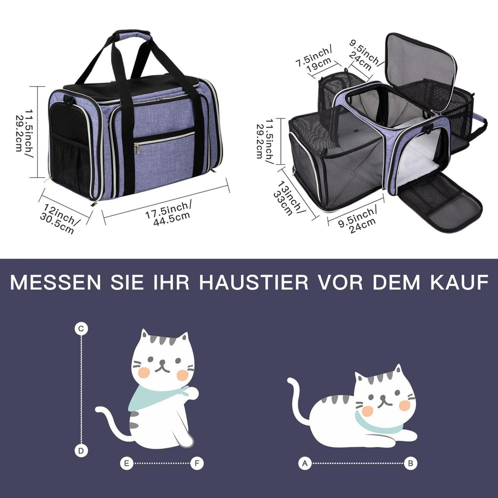BAGLHER Sac chat aération 5 côtés – ventilation et vue dégagée pendant le trajet.