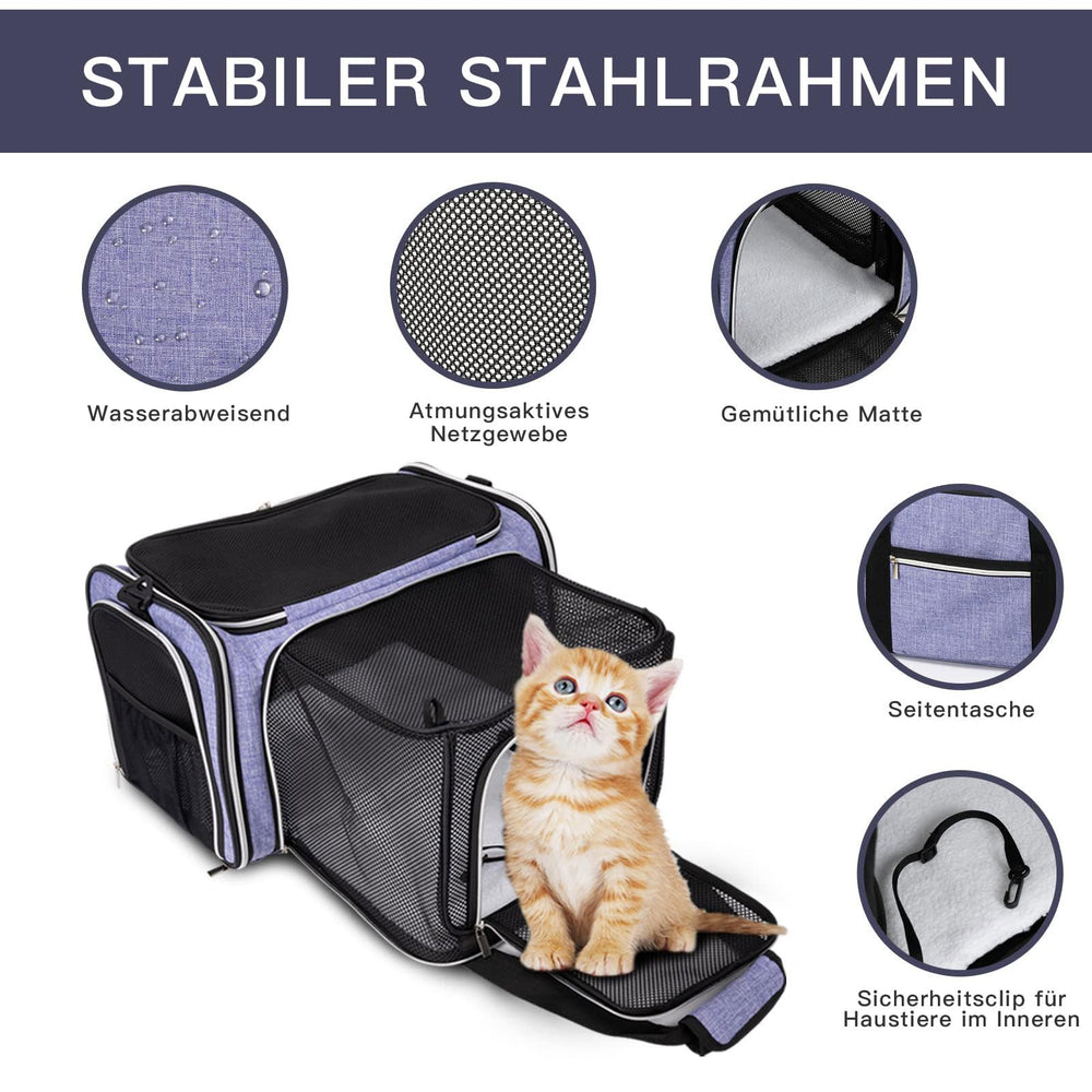 BAGLHER Sac chat extensible 3 côtés – espace supplémentaire en voyage.