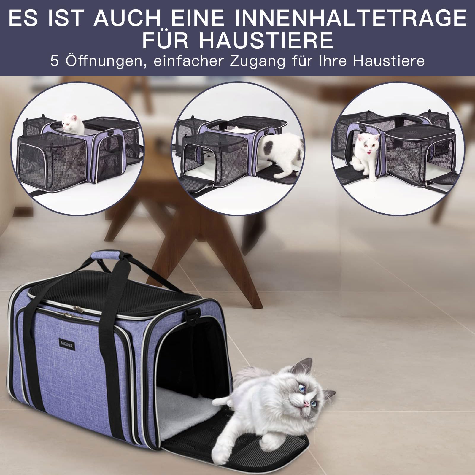 BAGLHER Sac chat poids leger – facile à transporter lors des déplacements.