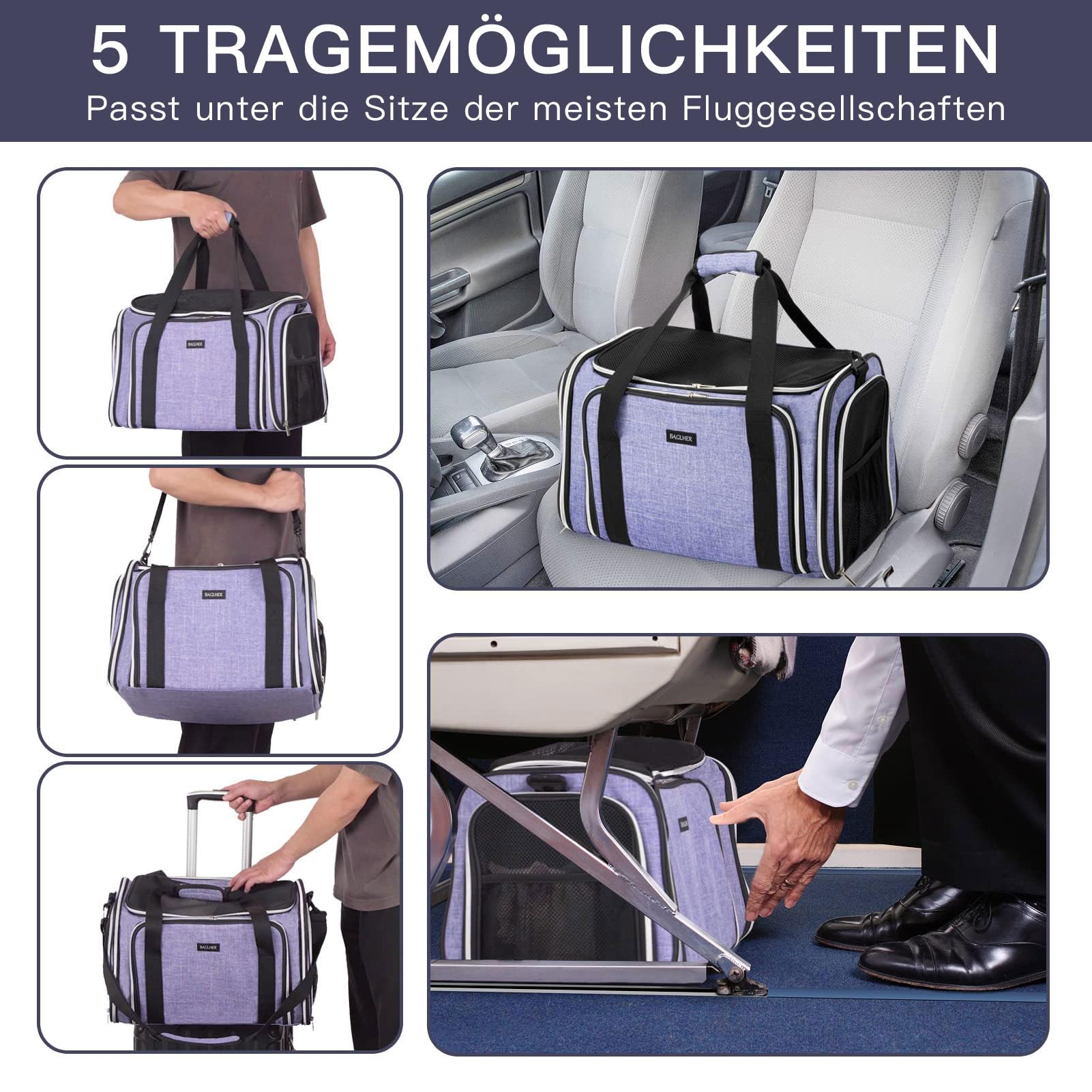 BAGLHER Sac chat voyage quotidien – pratique pour sorties et rendez-vous.