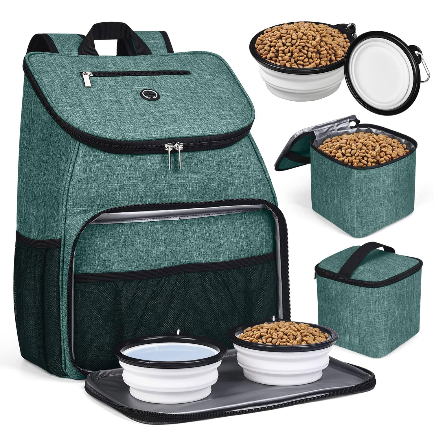 Sac BAGLHER pour chien en voyage, couleur verte, idéal pour les voyages.
