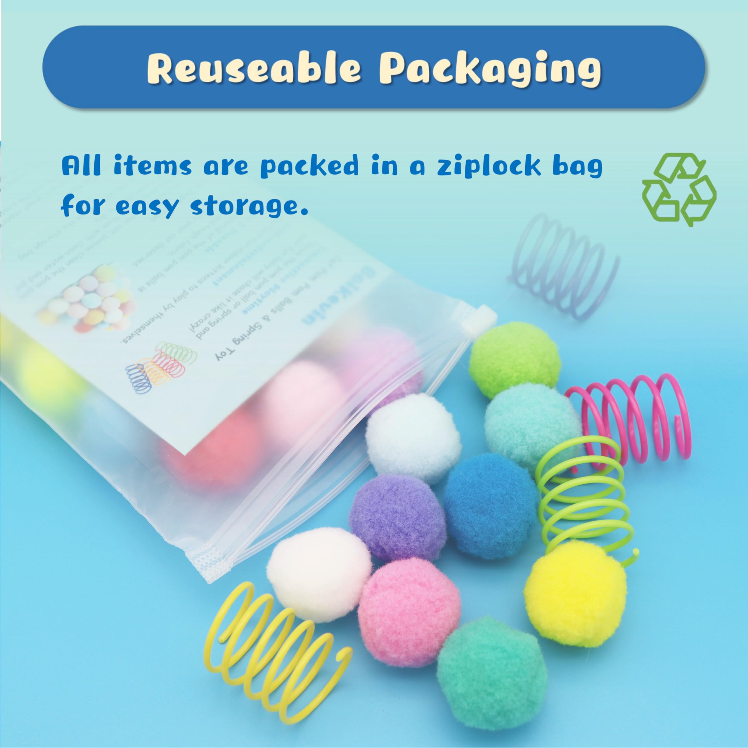Emballage BaiKevin ziplock pratique pour stockage des boules pompom.
