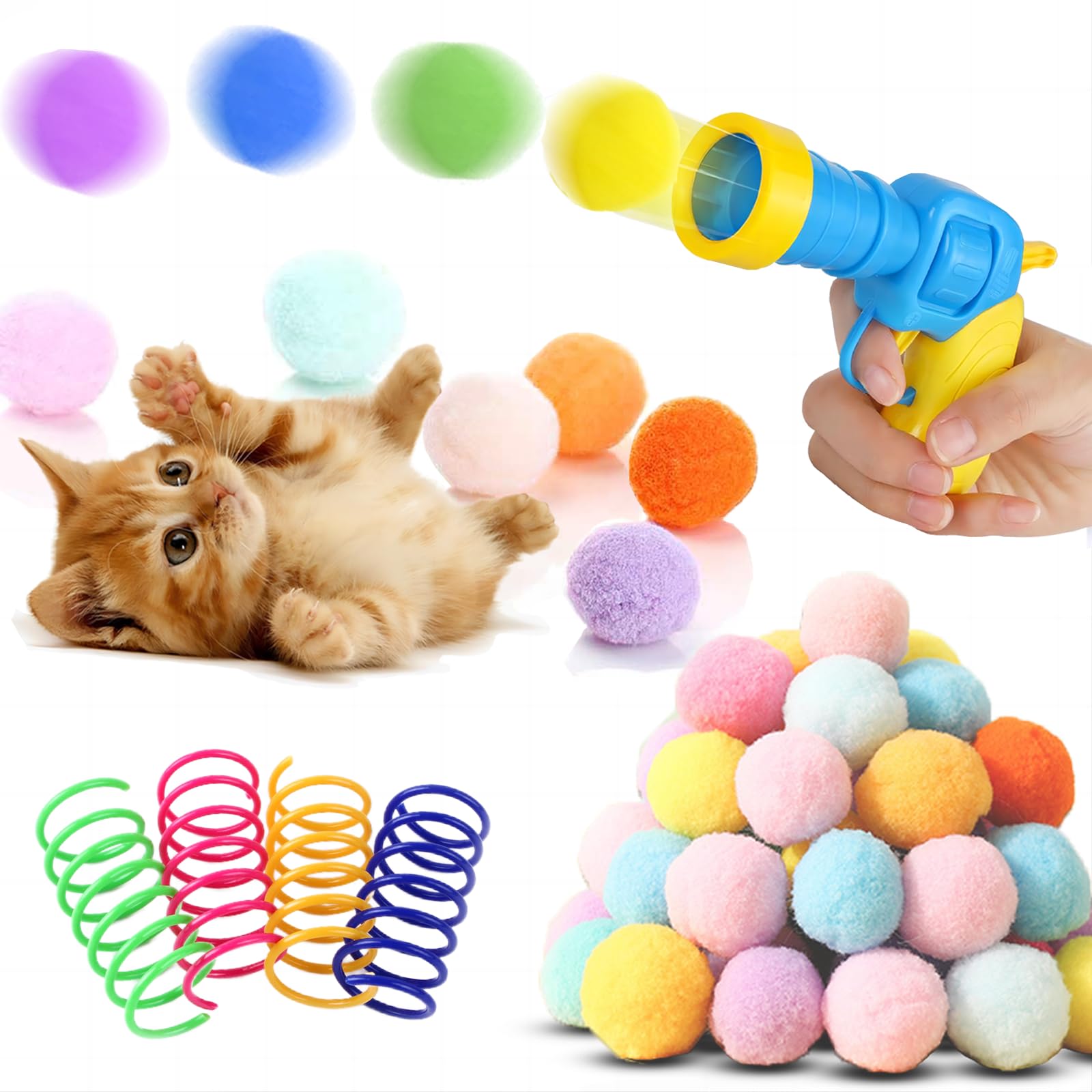 Lanceur BaiKevin interactif pour chats prêt à lancer des balles.