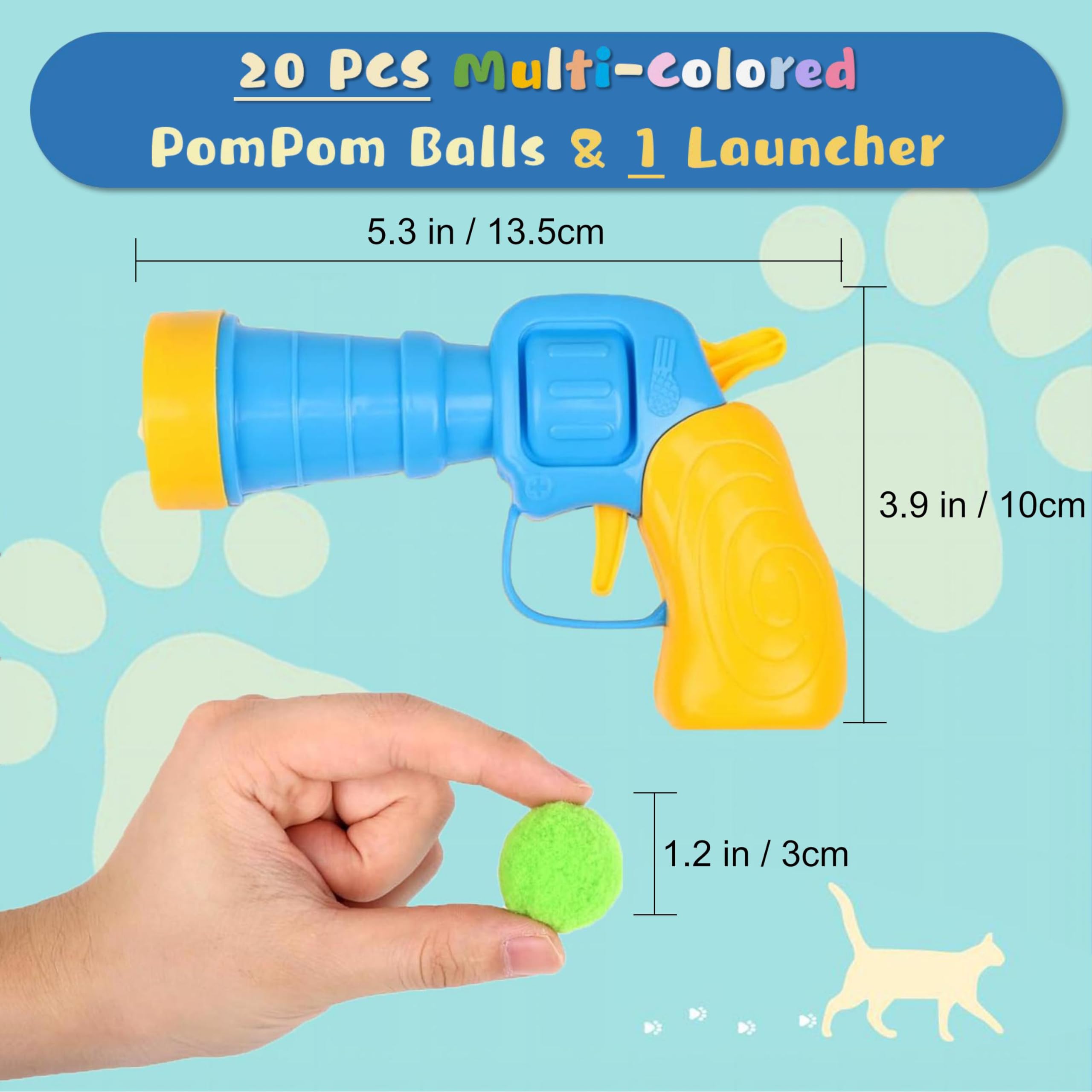 Quatre ressorts pour chats inclus BaiKevin, stimulation et chasse en intérieur.