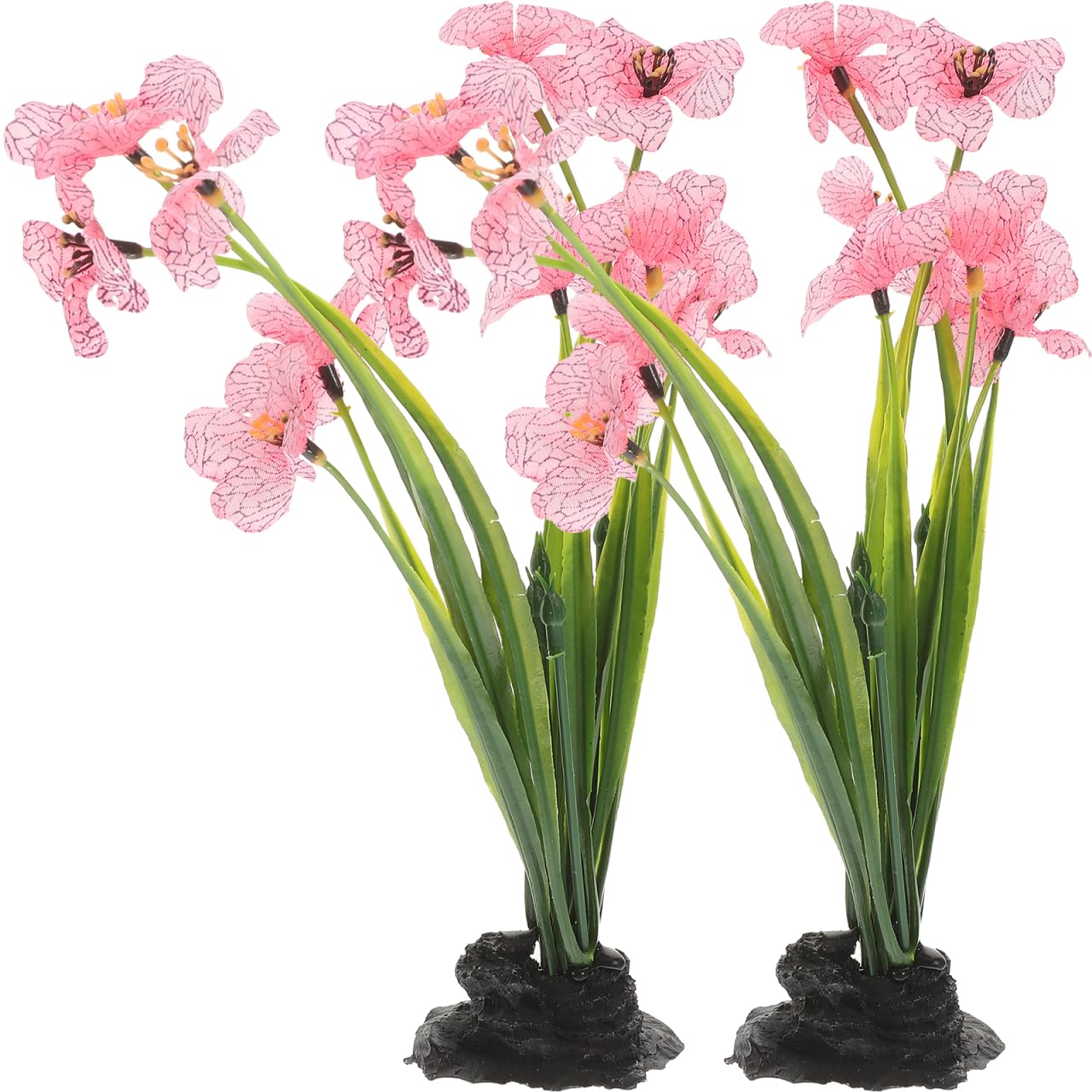 Balacoo plante d’aquarium rose réaliste 8,3 po pour un décor vivant et sûr.