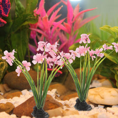 Balacoo plante d’aquarium rose réaliste haute pour une mise en scène verticale.