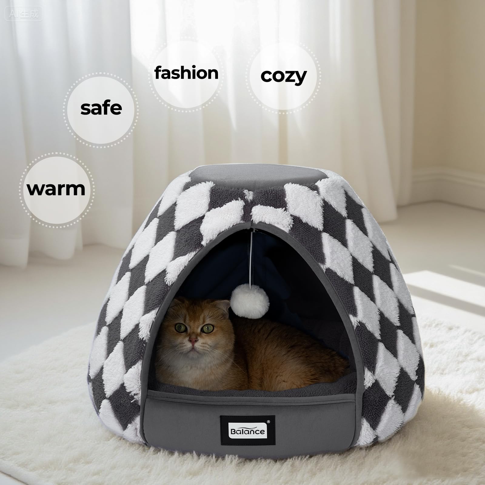 BALANCE lit-chat ouverture avec jouet suspendu stimulation ludique