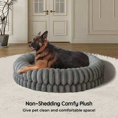 BALANCE lit-chien base mousse-relief gris, soutien durable pour muscles et articulations.