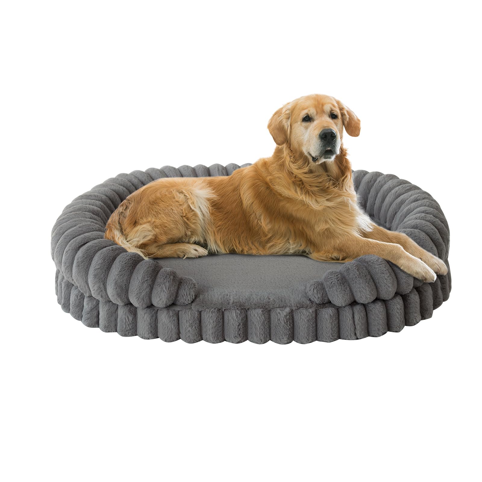 BALANCE lit-chien-oval-42pouces, lit spacieux pour grands chiens, favorise un repos profond.