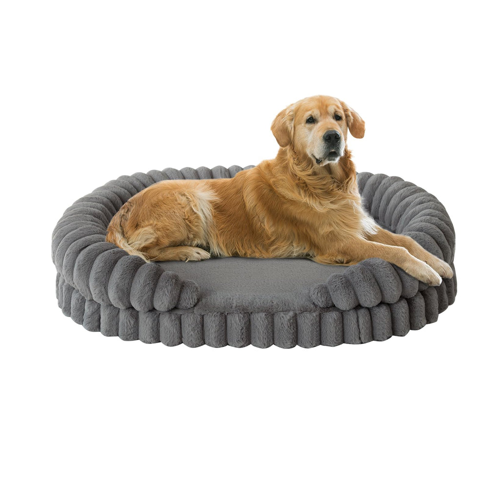 BALANCE lit-chien-oval-42pouces, lit spacieux pour grands chiens, favorise un repos profond.