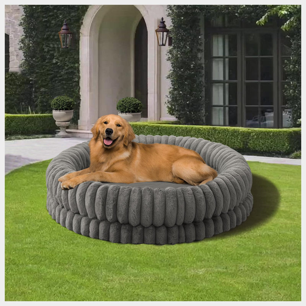 BALANCE lit-chien utilisation-confort gris, idéal pour siestes rassurantes.