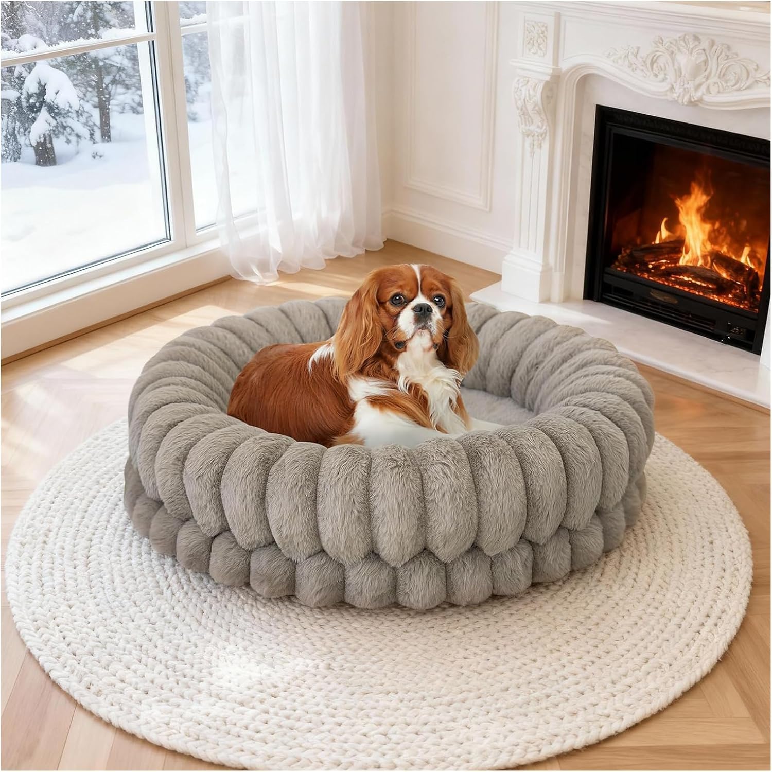 BALANCE lit donut pour chien de petite taille, confort rond et chaleureux.