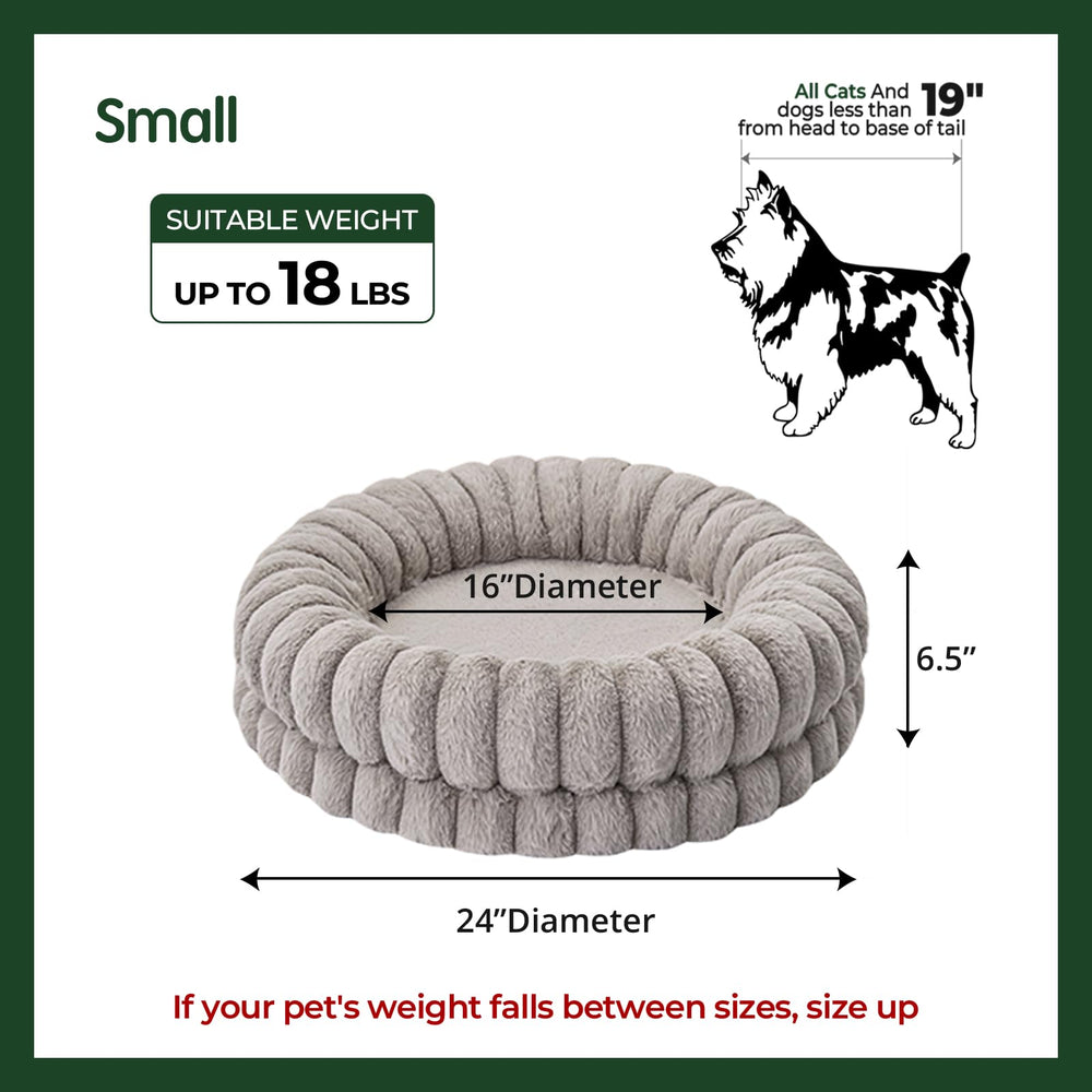 BALANCE lit donut coussin amovible lavable en machine pour entretien facile.