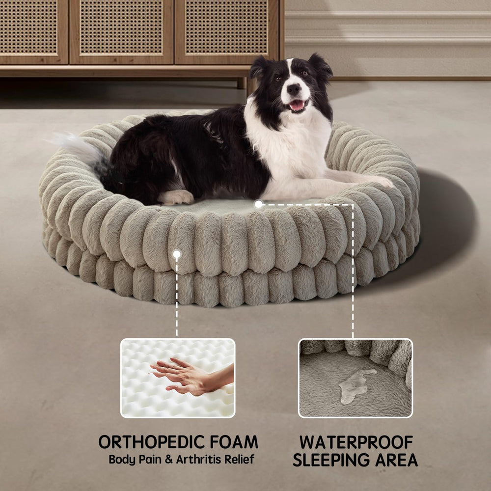 BALANCE lit-donut 36pouces tissu plush sans fibres – douceur propre