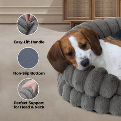 BALANCE tissu peluche gris anti-shedding pour un intérieur propre