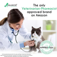 Balanced Breed L-Lysine pour chats, soutien respiratoire potentiel et relief nasal.