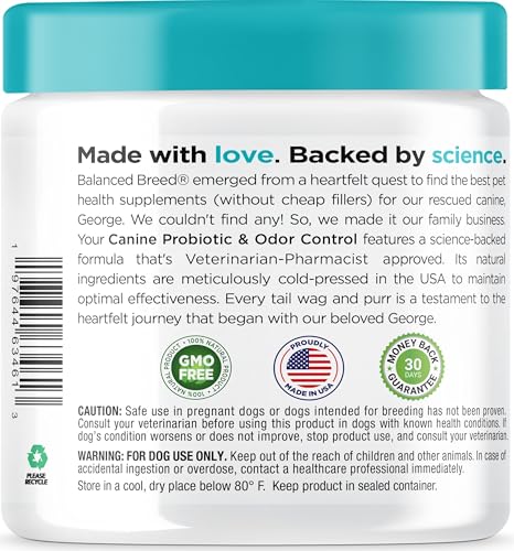Balanced Breed Probiotics: gommes pour chien, confort digestif quotidien.