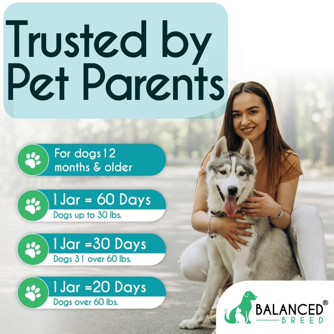 Balanced Breed Probiotics: solution digestive pour chien, réduction possible des inconforts.