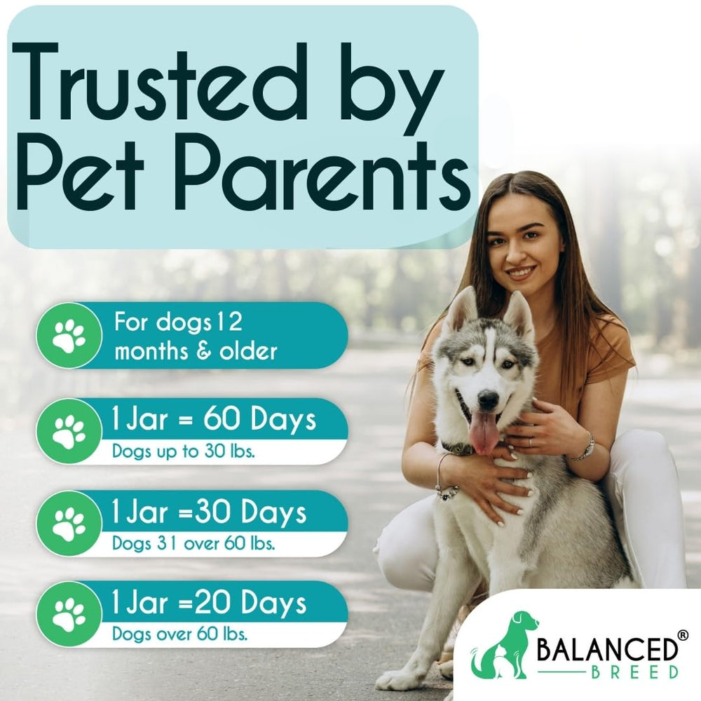 Balanced Breed Probiotics: solution digestive pour chien, réduction possible des inconforts.