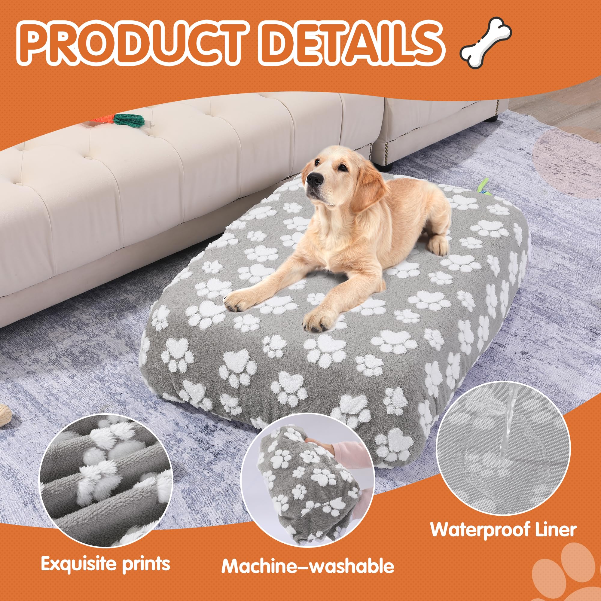 BALAPET housse dimensions 36x27x6 pour lit chien, ajuste confort