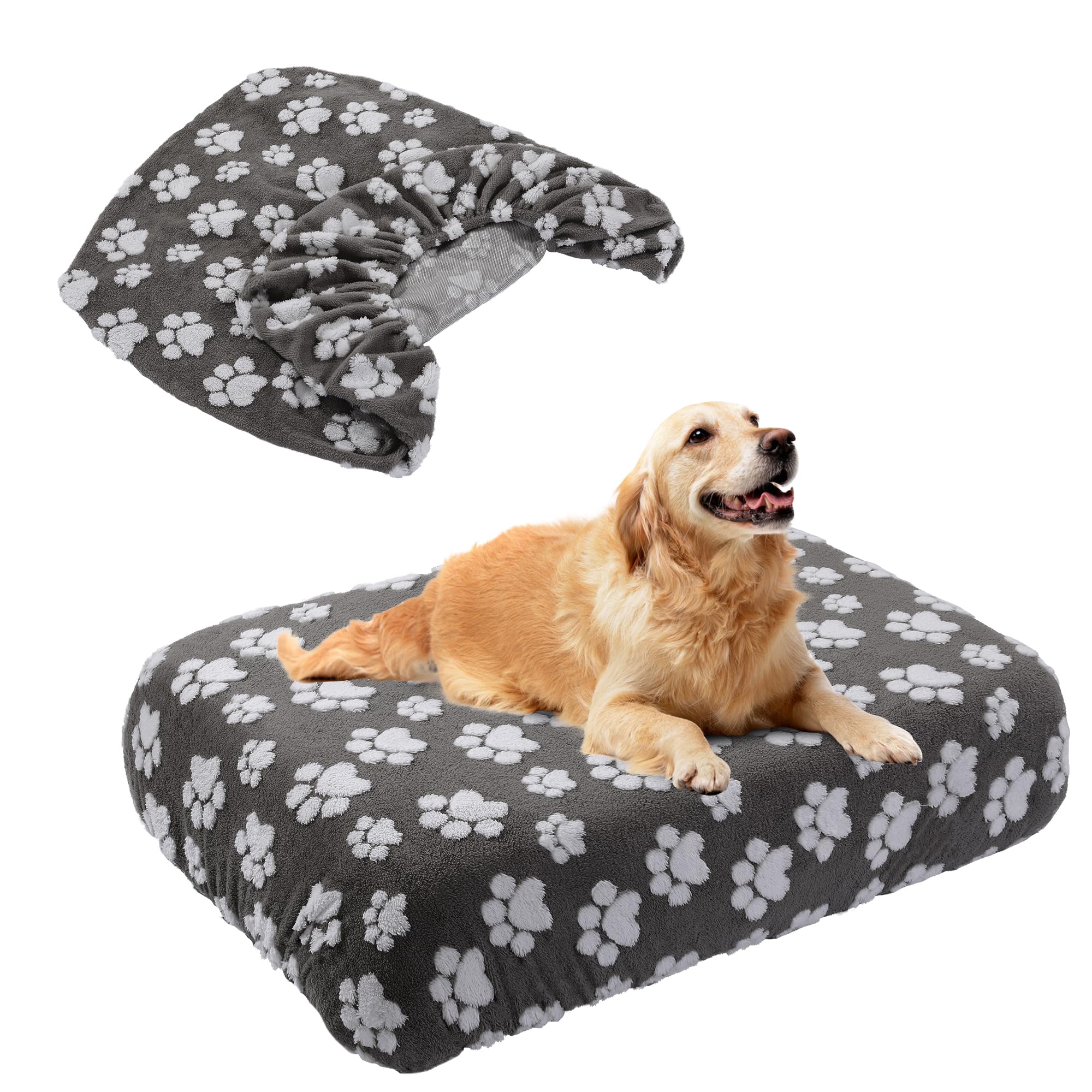 BALAPET housse lavable avec imprimé pattes, douceur pour votre chien.