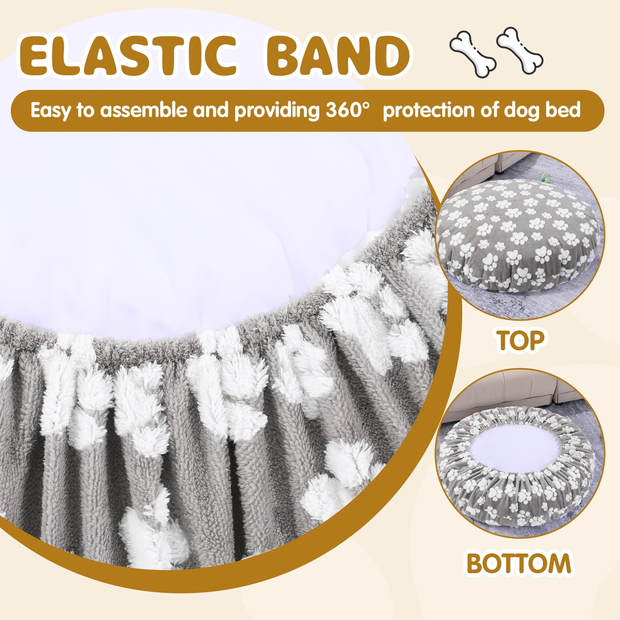 BALAPET Housse lit rond elastic bande 360 – maintien sécurisé et anti-glissement.