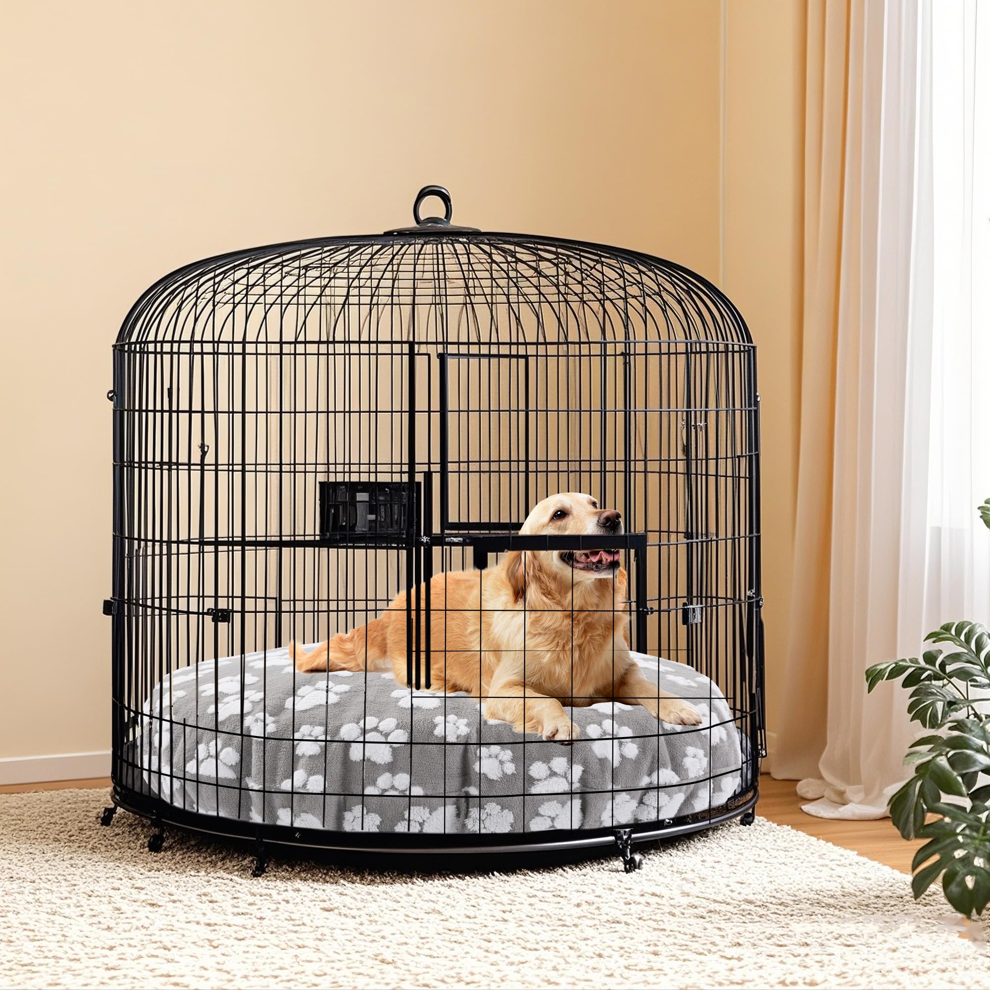 BALAPET Housse lit rond protection-taches gris – couche protectrice et nettoyage simplifié.