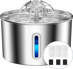 BalimoPet fontaine eau chat acier inox 2,2 L – hydratation durable pour votre compagnon.