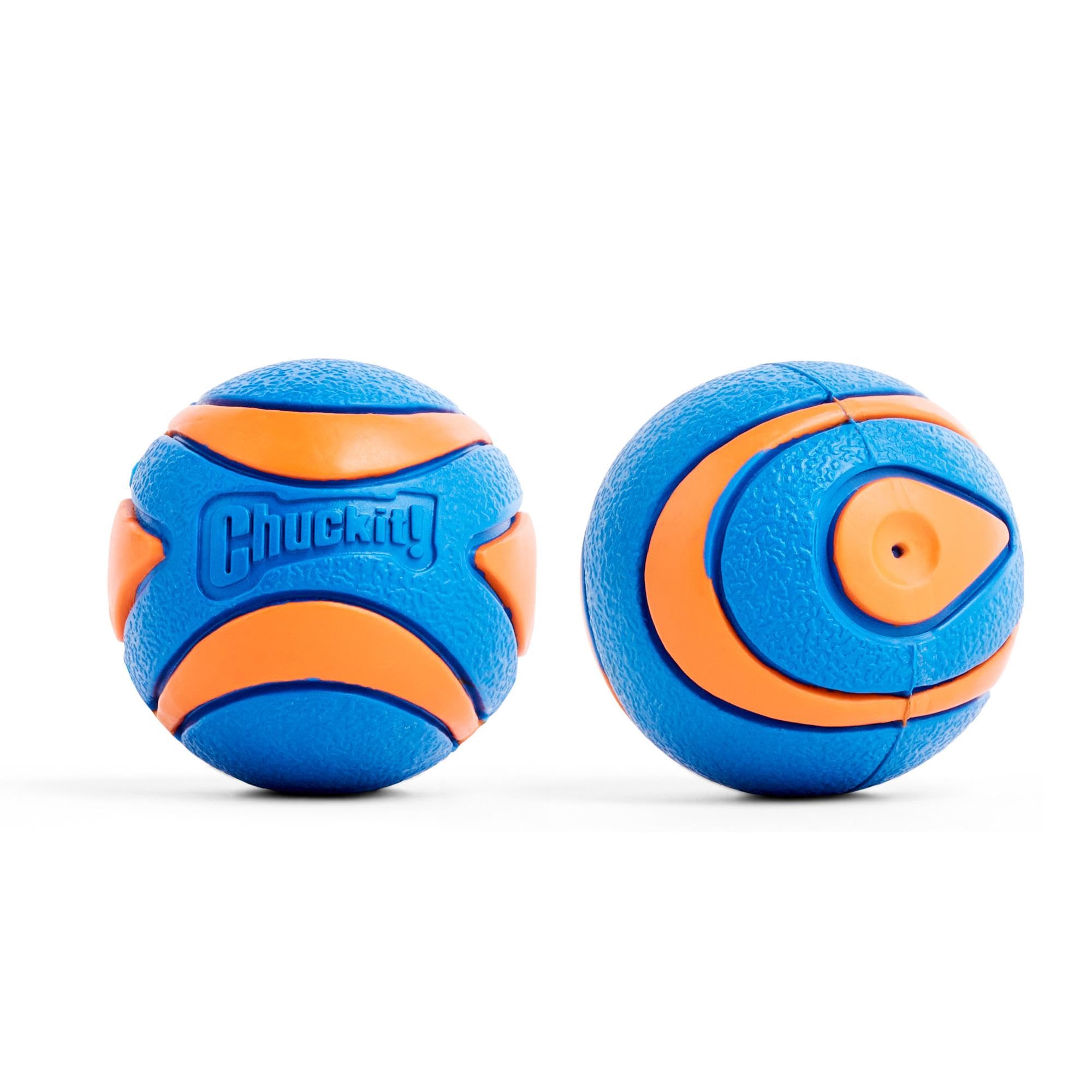 Balle Chuckit! Ultra avec sifflet, petit format, parfaite pour jeux de poursuite et exercice.