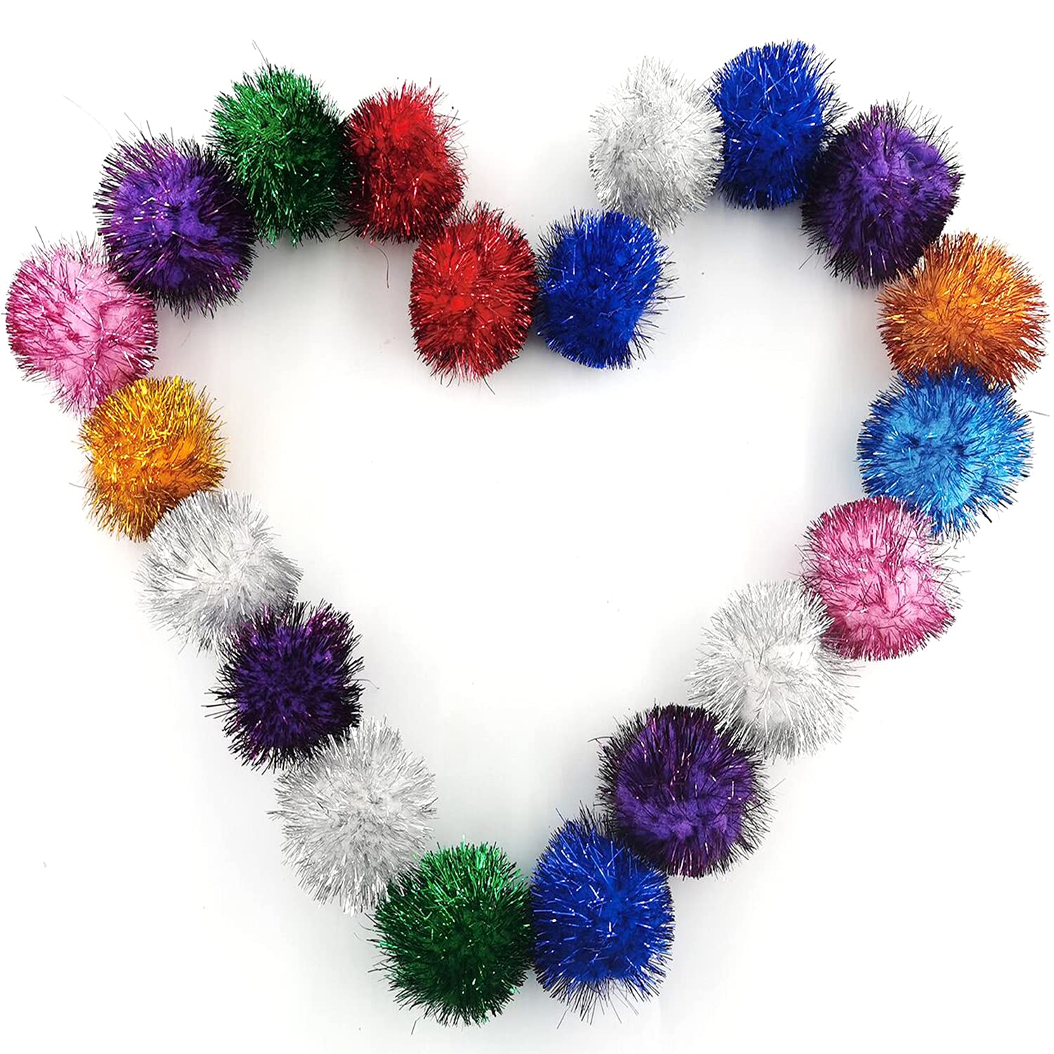 BallHull boules tinsel argentées de 2 po, brillantes et idéales pour le jeu et la déco.