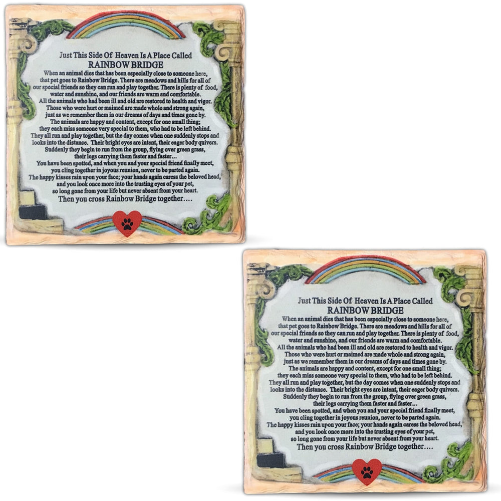 BANBERRY DESIGNS plaques arc-en-ciel animaux – ensemble 2, mémoire durable pour votre compagnon bien-aimé.