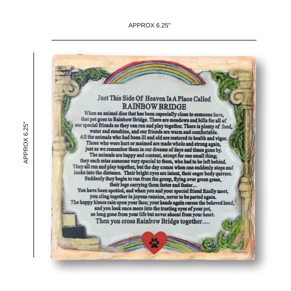 BANBERRY DESIGNS plaque mémoire poème arc-en-ciel — décore et réconforte lors des moments difficiles.