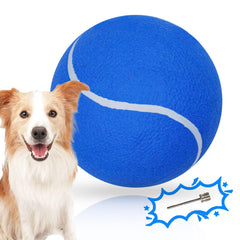 Banfeng balle tennis chien bleue, vue avant, idéale pour entraînement extérieur.