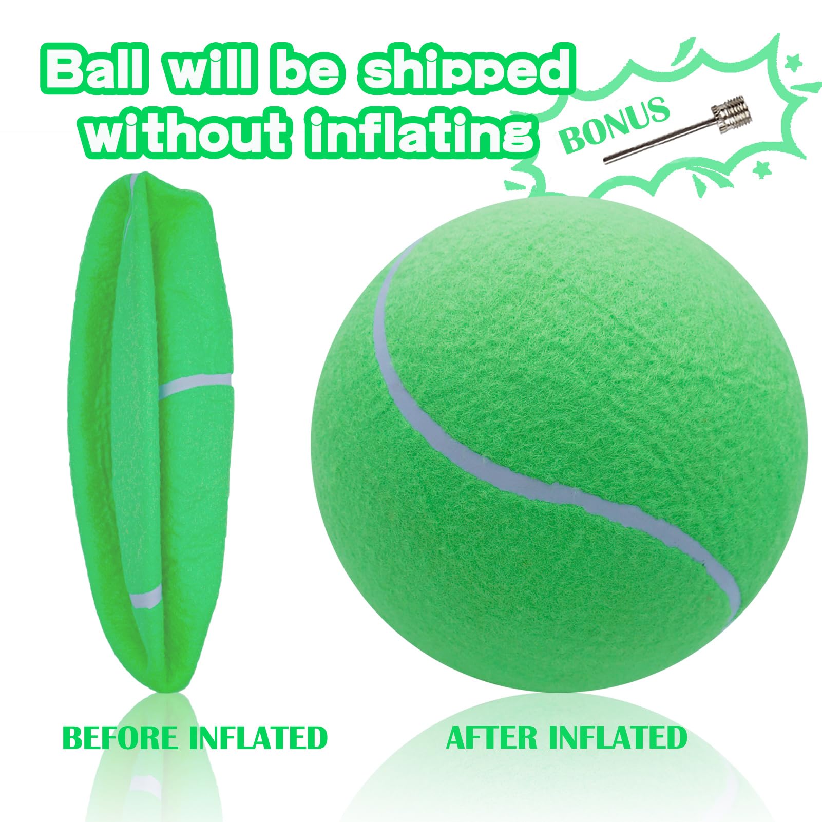 Banfeng balle tennis géante, parfaite pour l'extérieur et l'exercice physique.