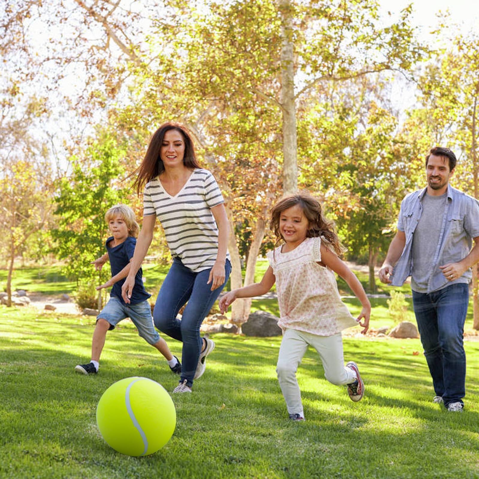 Banfeng Balle Tennis Géante en caoutchouc naturel et feutre épais, sécurité et durabilité.