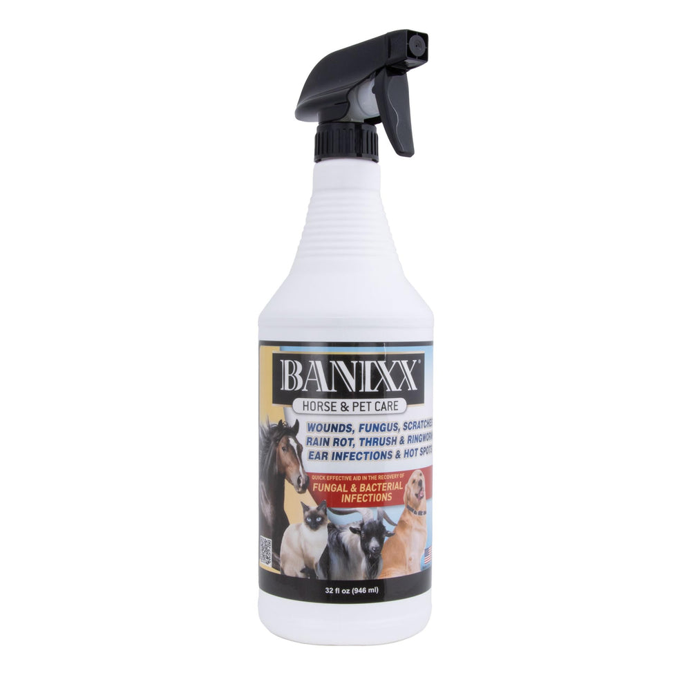 Banixx Spray Soin Animaux, bouteille pratique sans alcool pour chevaux, chiens et chats.